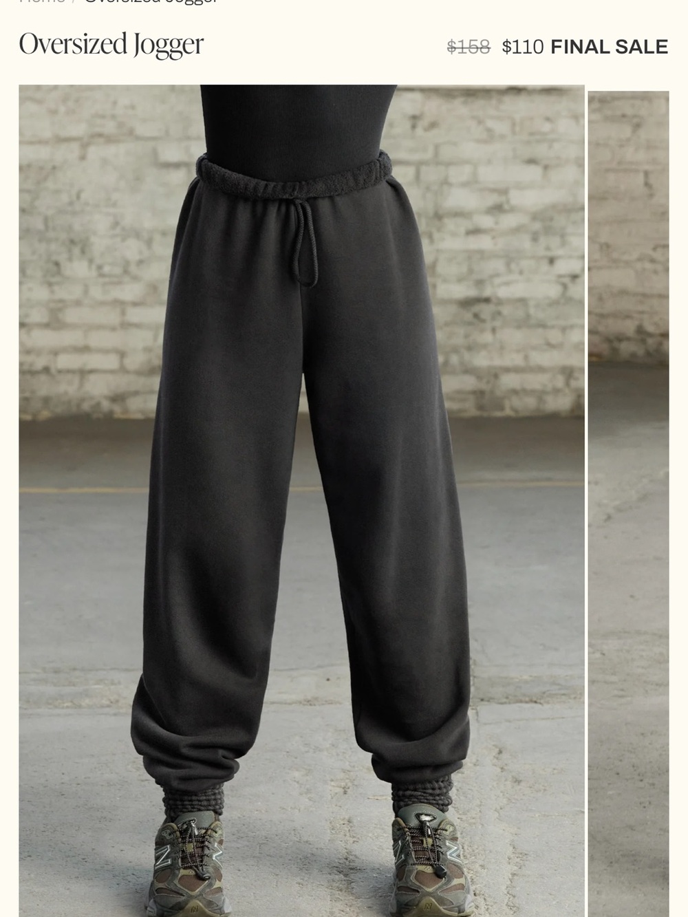 Joah Brown Oversized Black Women’s Jogger Sweatpants